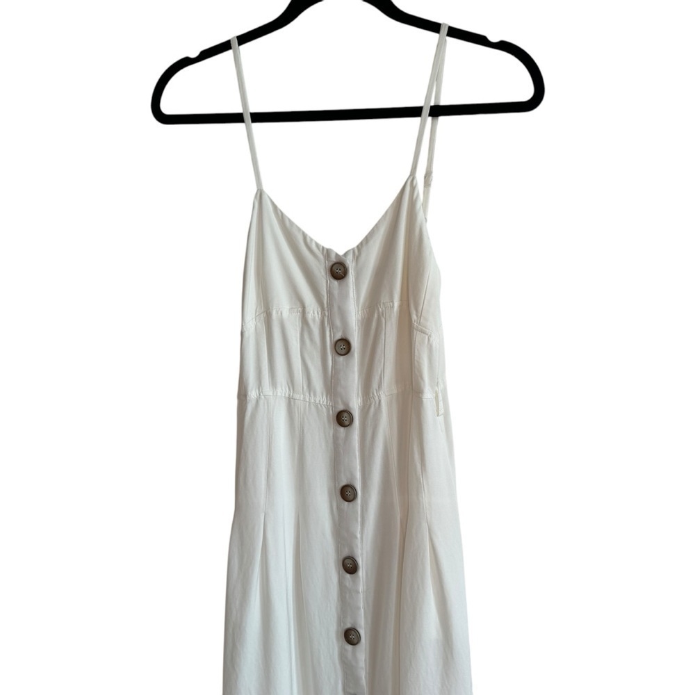 Karen Millen White Button Down Midi Tank Dress, Size 2 - Picture 2 of 7
